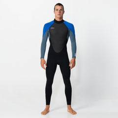 Men's Reactor 3/2mm Steamer Back Zip - Cadet Blue