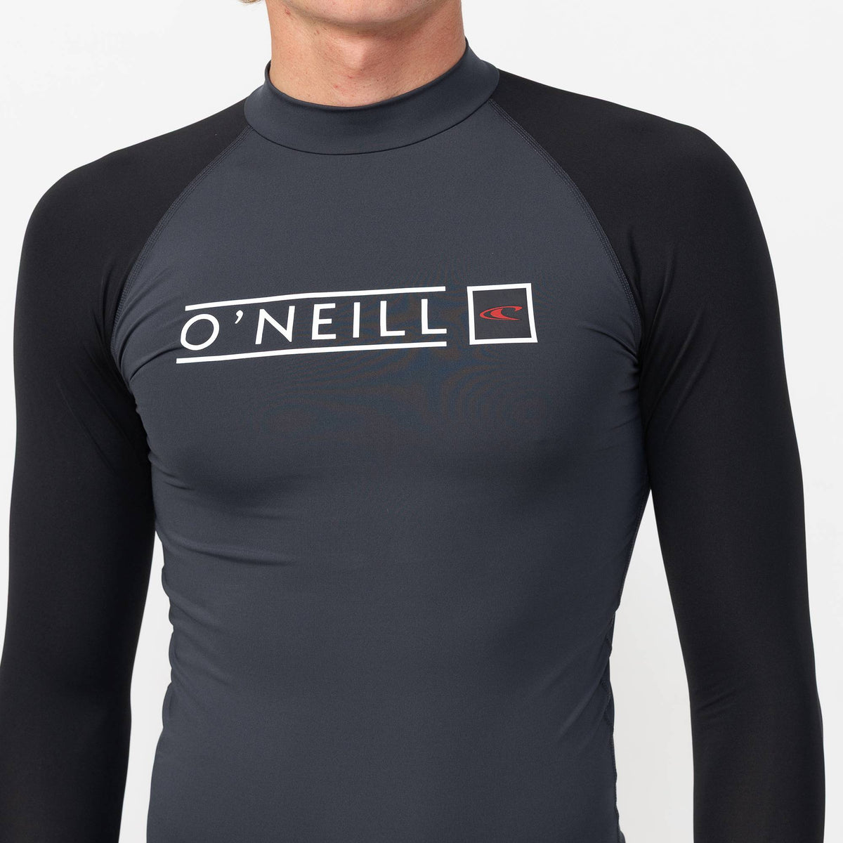 Men's Reactor Block Long Sleeve Rash Vest - Charcoal