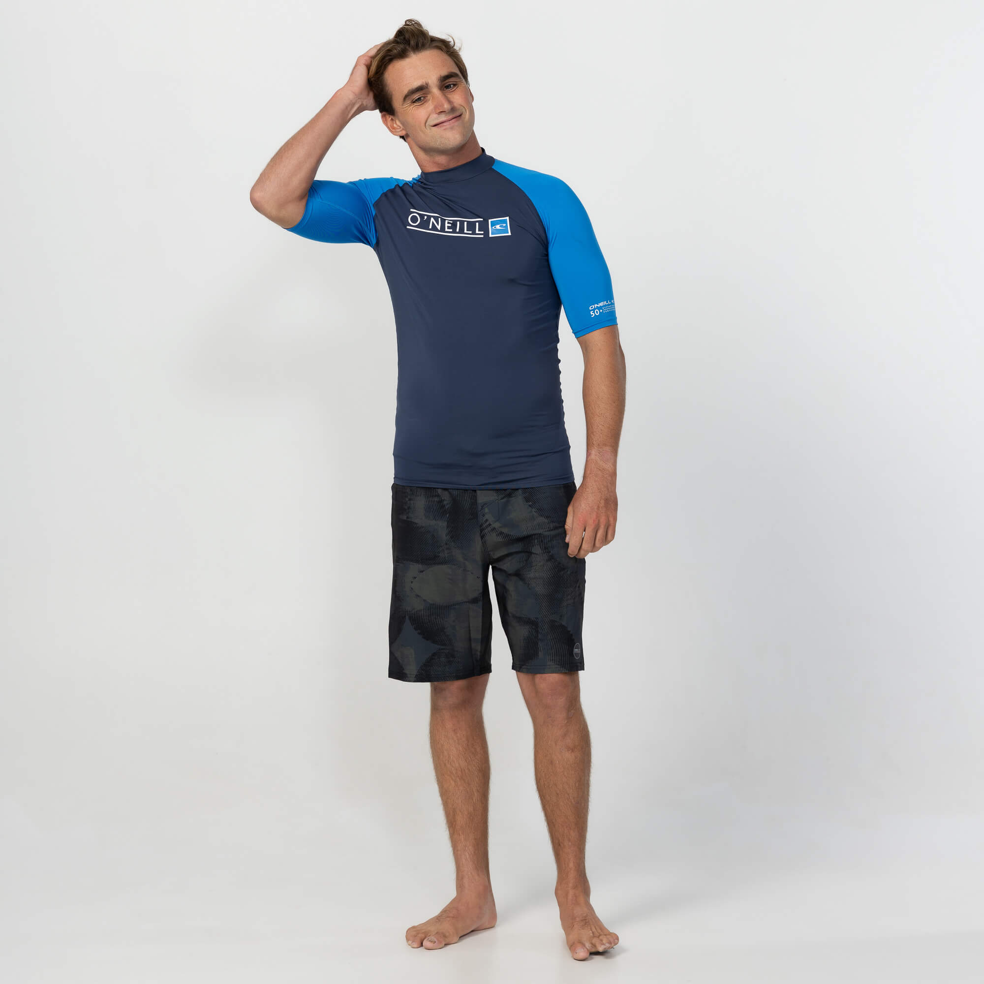 Men's Reactor Block Short Sleeve Rash Vest - Royal Navy