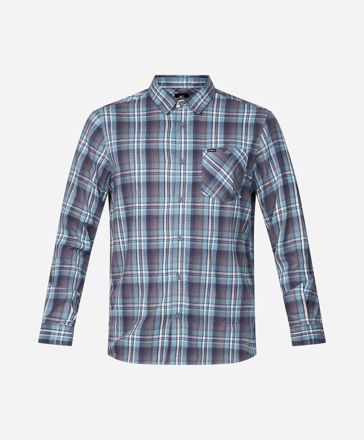 Redmond Plaid Stretch Flannel Shirt - Scrub Blue