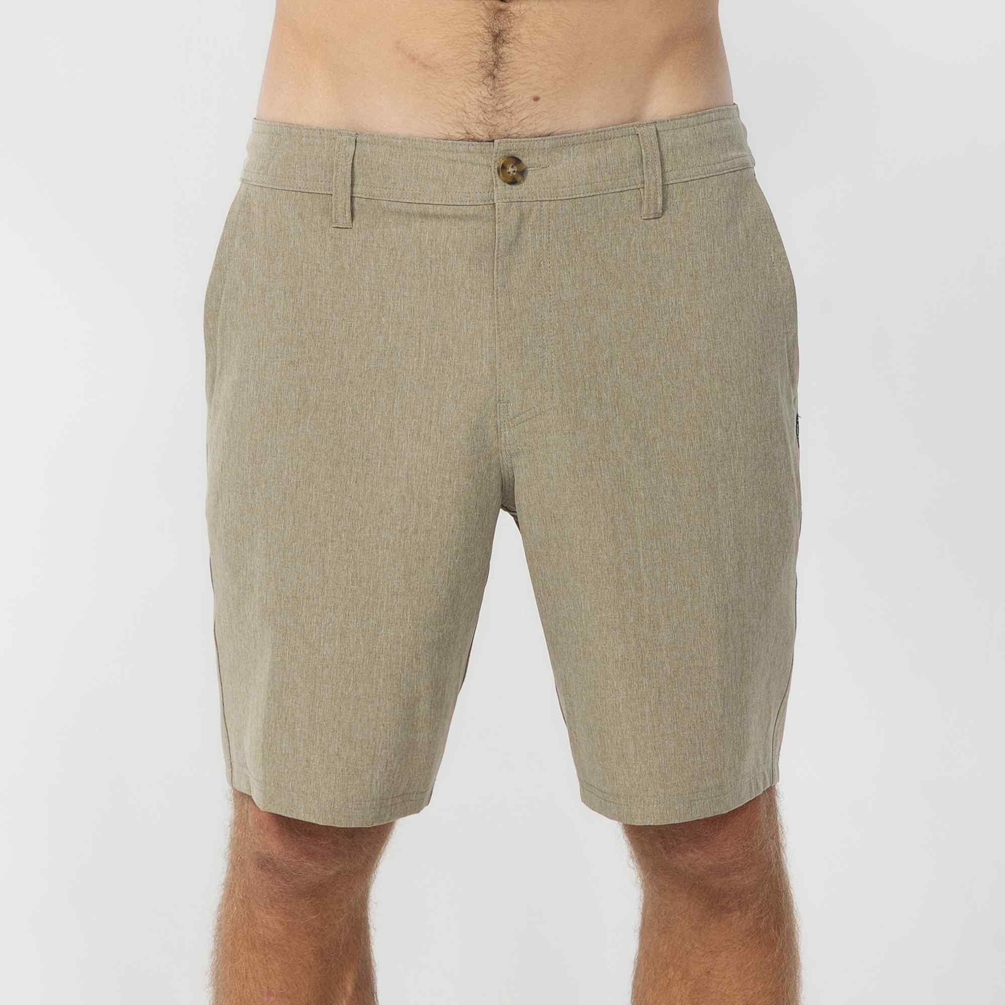 Reserve Heather 19" Hybrid Short - Heather Khaki