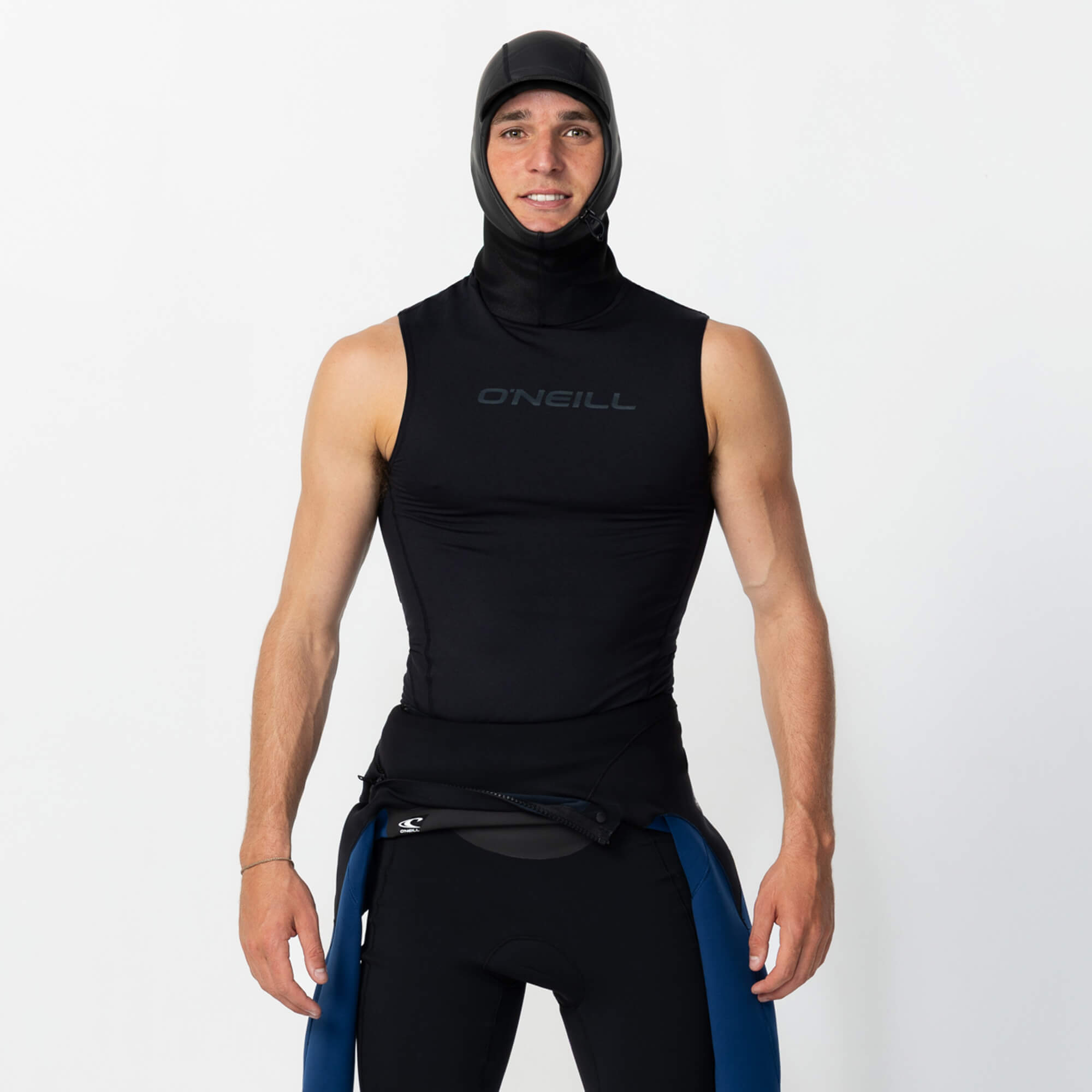 Thermo X Hooded Wetsuit Vest - Black