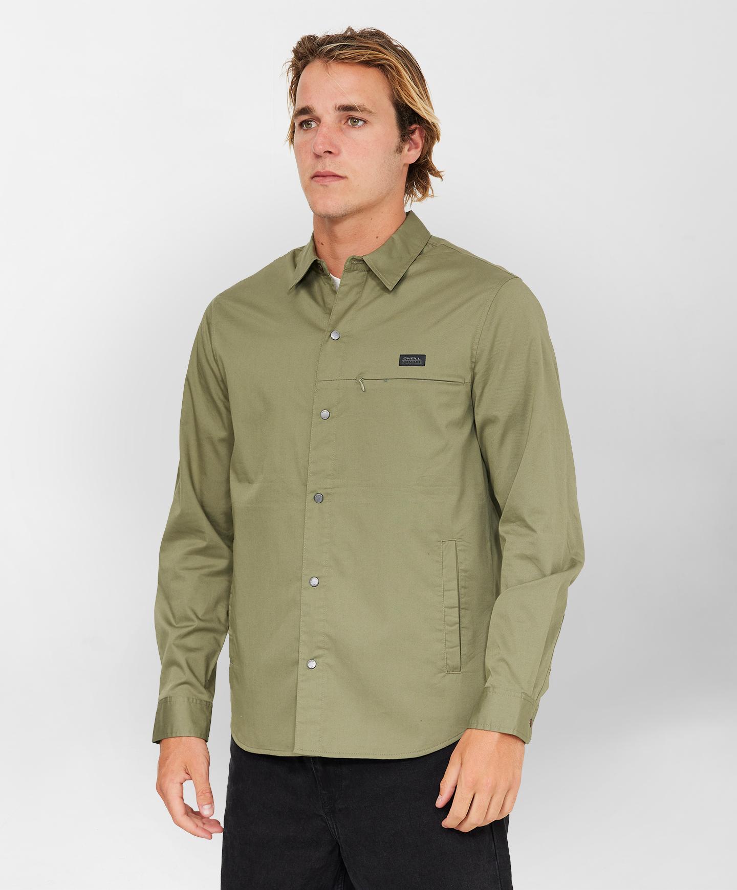 TRVLR Drifter Overshirt - Deep Green