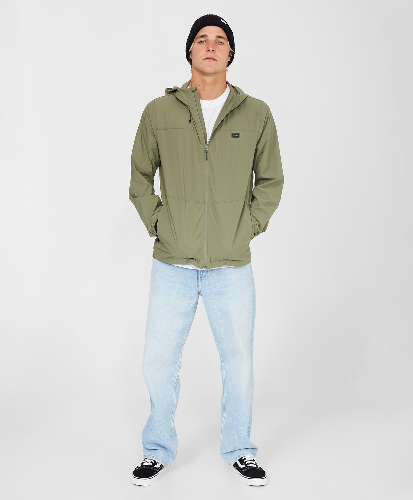 TRVLR Windbreaker Stretch Jacket - Deep Green