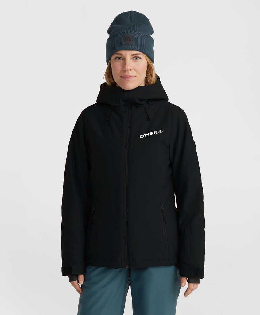 O’Neill Damen Snowboardjacke – Wasserdicht, Warm, Mit Fellkapuze, Flower Print, Gr. XS