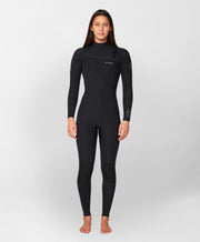 Women's Bahia 3/2mm Steamer Chest Zip Wetsuit - Black