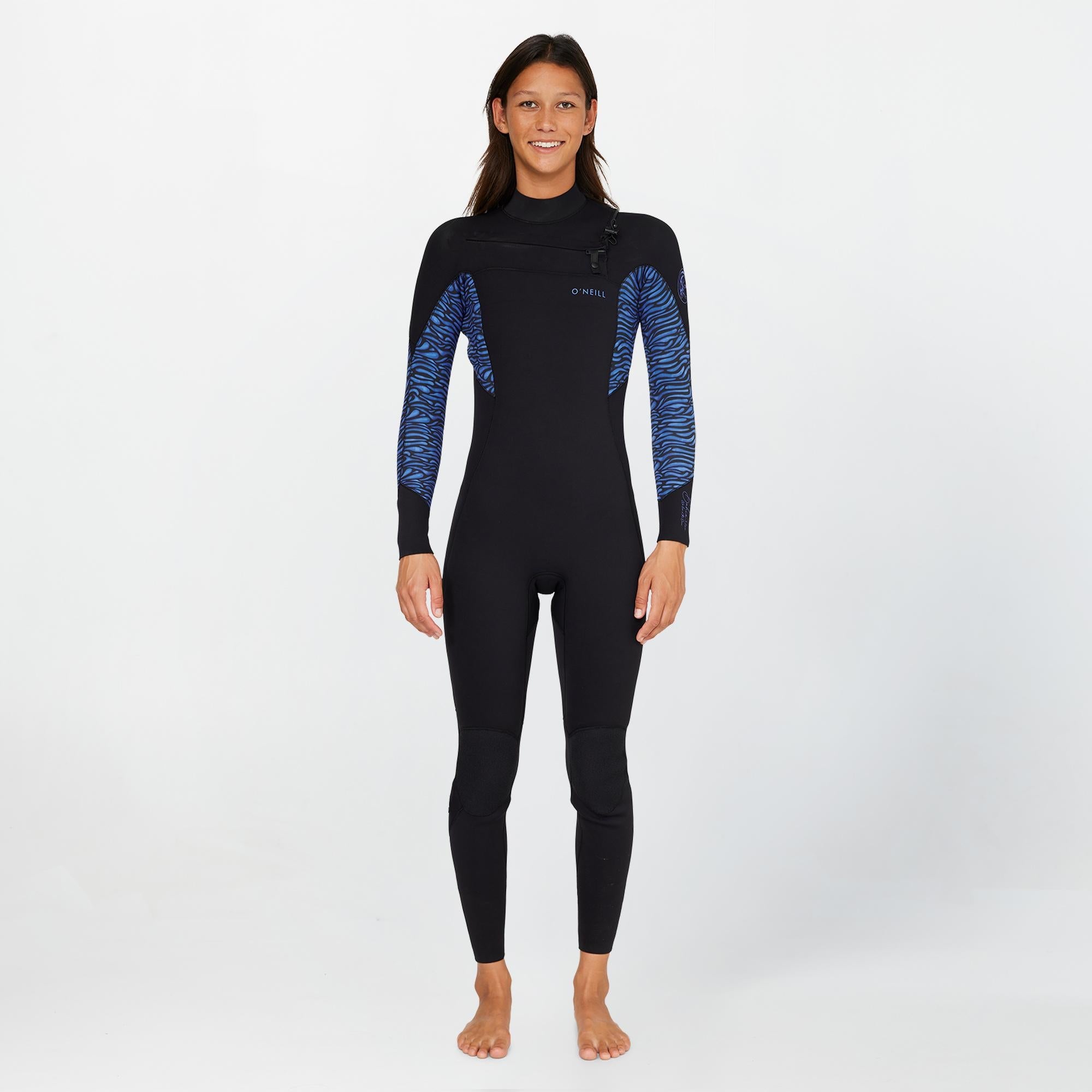 Women's Bahia 3/2mm Steamer Chest Zip - Jungle Surf