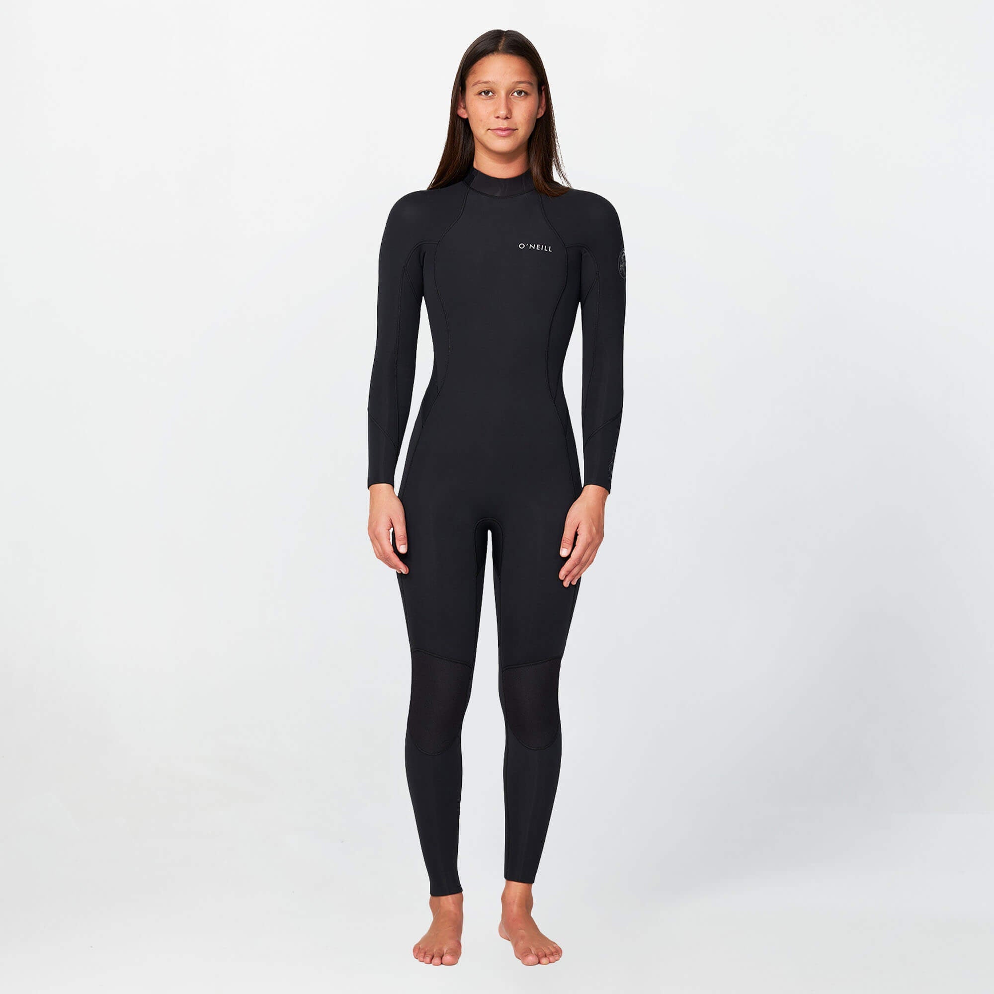 Womens Bahia 3/2mm Steamer Back Zip Wetsuit - Black