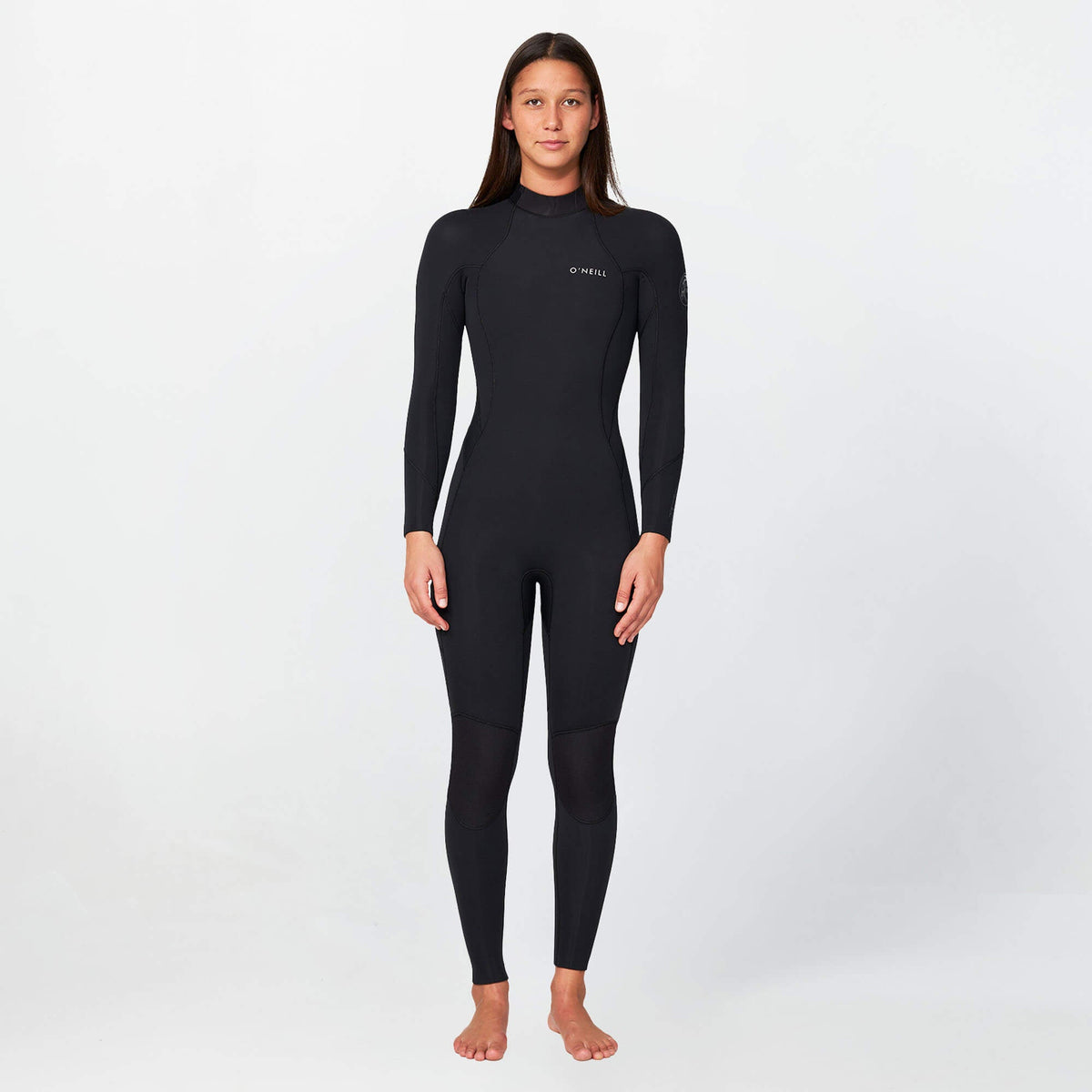 Womens Bahia 3/2mm Steamer Back Zip Wetsuit - Black
