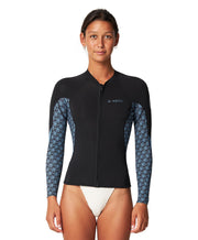 Women's Bahia Full Zip 1.5mm Wetsuit Jacket - Aloha Tile