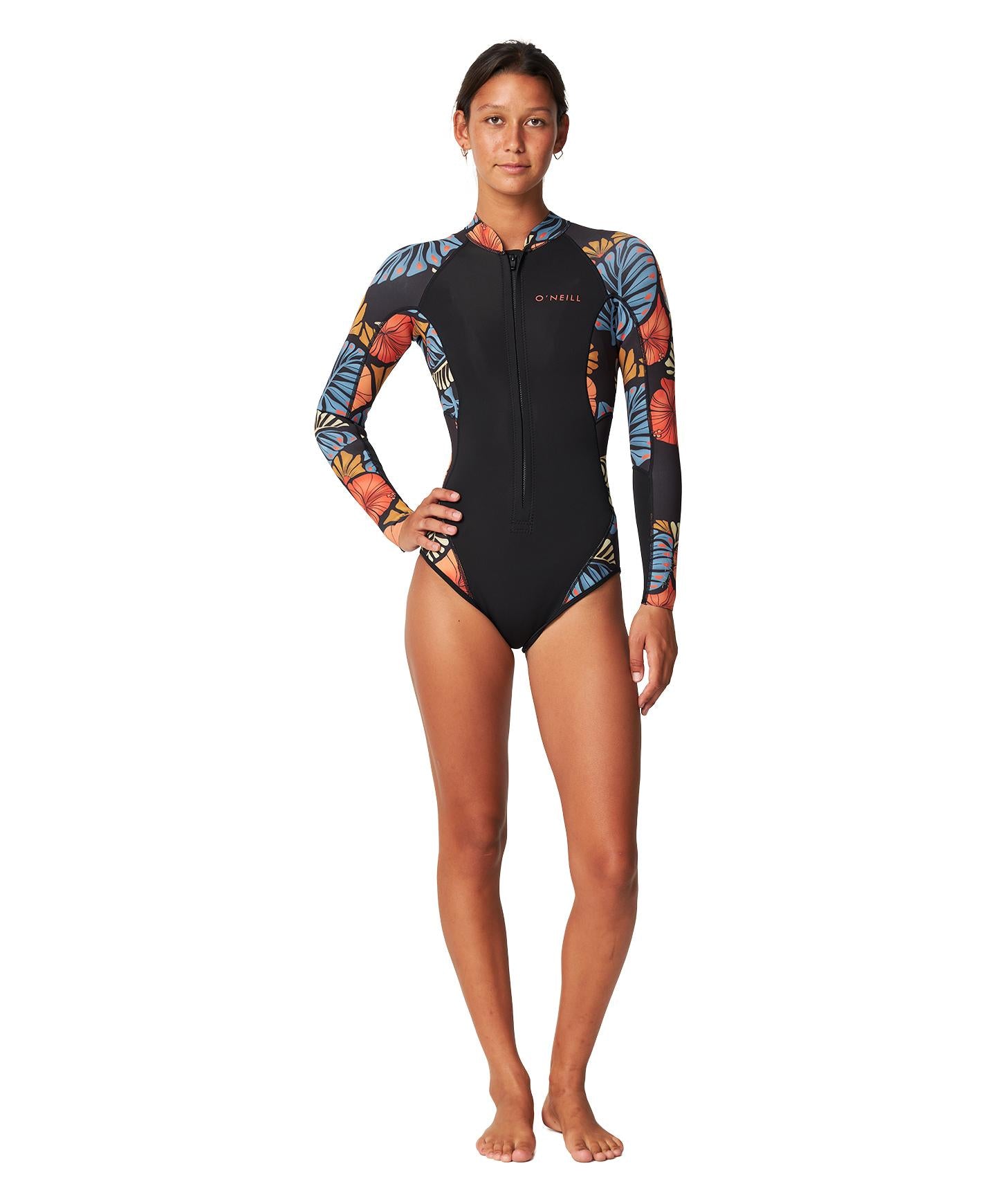 Women's Bahia FZ Cheeky 2mm Spring Suit - Vintage Aloha