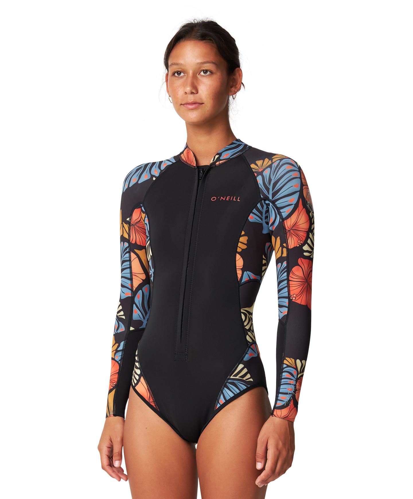 Women's Bahia FZ Cheeky 2mm Spring Suit - Vintage Aloha