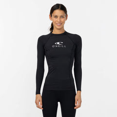 Women's Classic Long Sleeve Rash Vest - Black