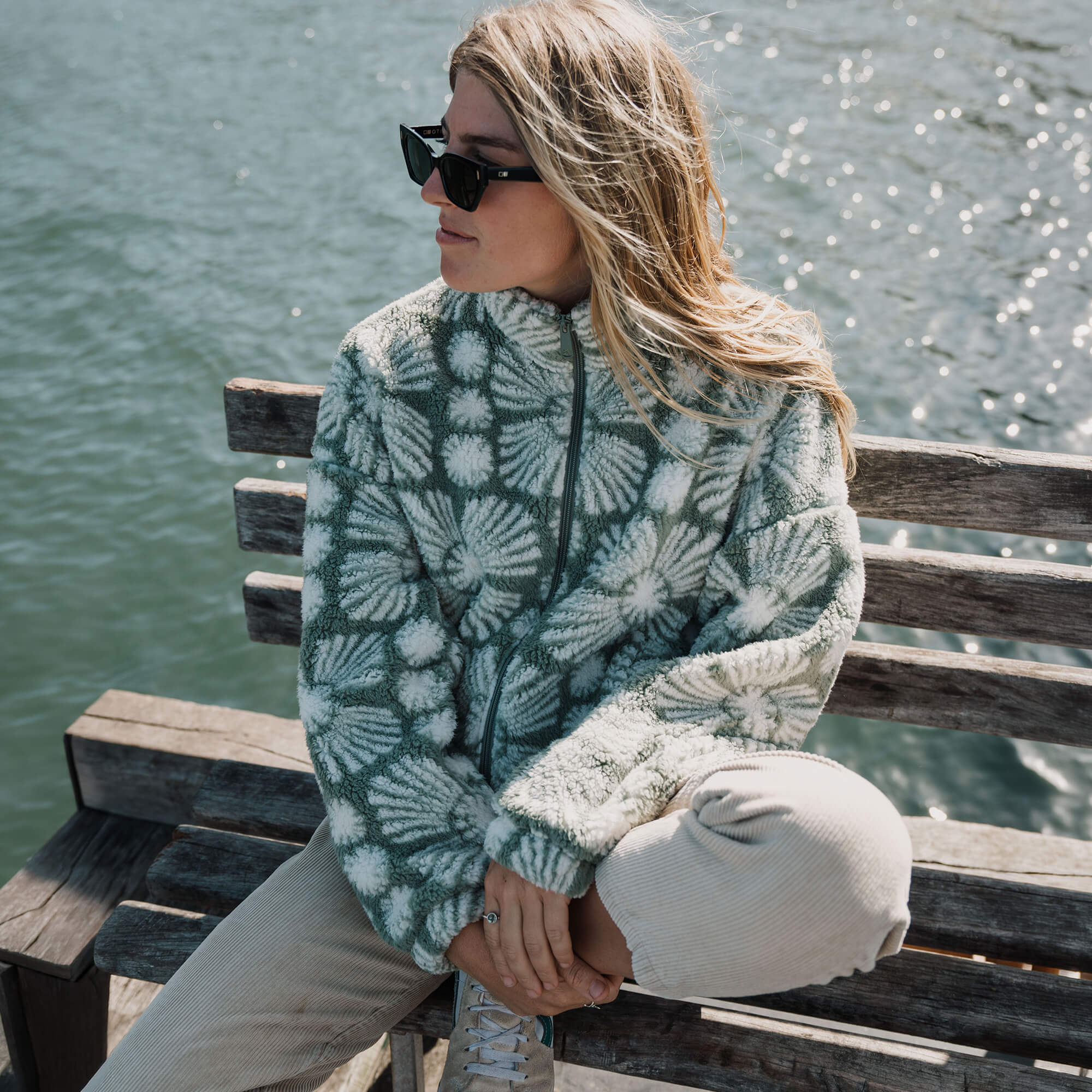 Women's Cordin Printed Jacket - Sea Spray