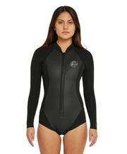 Women's Cruise FZ LS Cheeky Spring Suit 2mm Wetsuit - Black