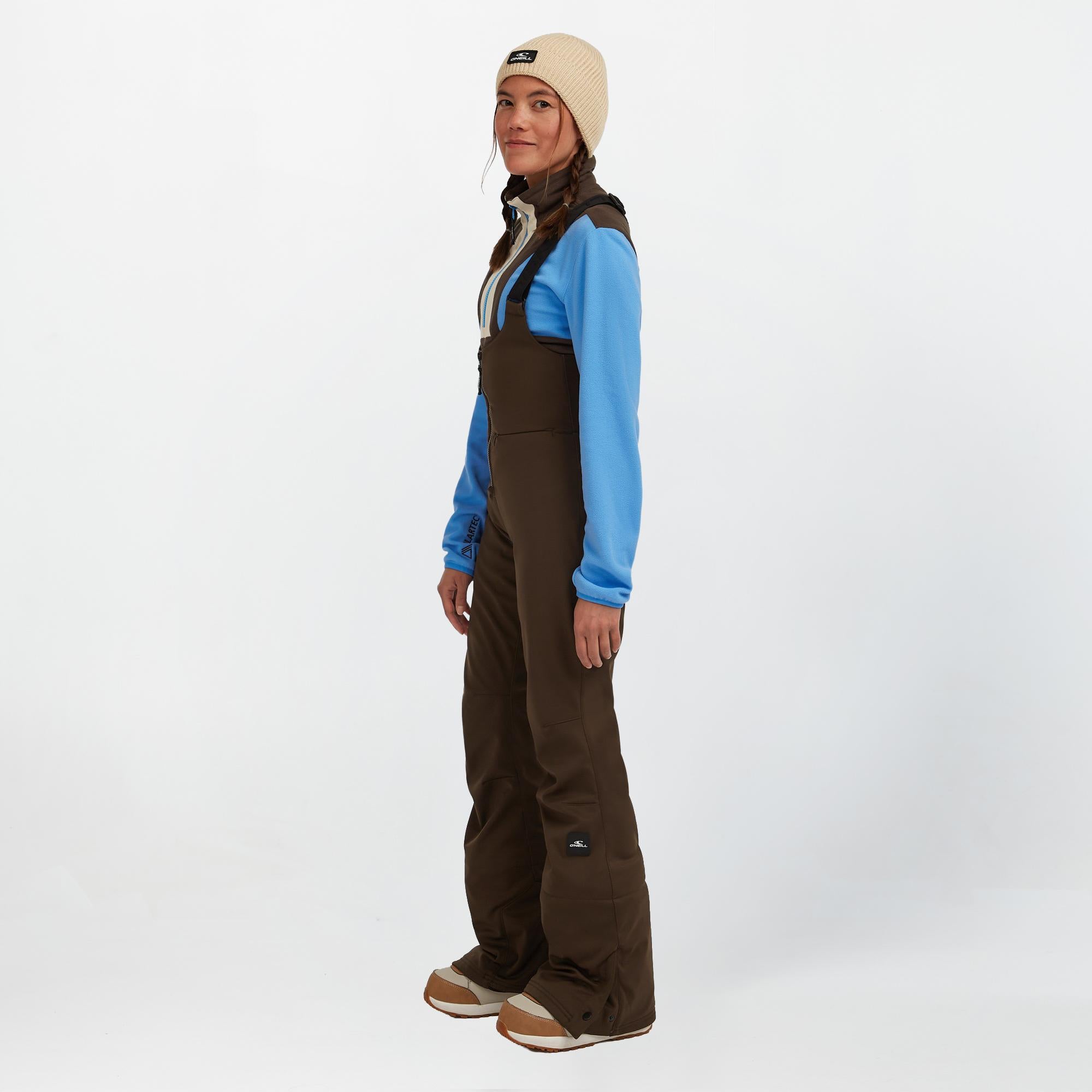 Women's Cruz Softshell Suspender Snow Pants - Coffee Bean
