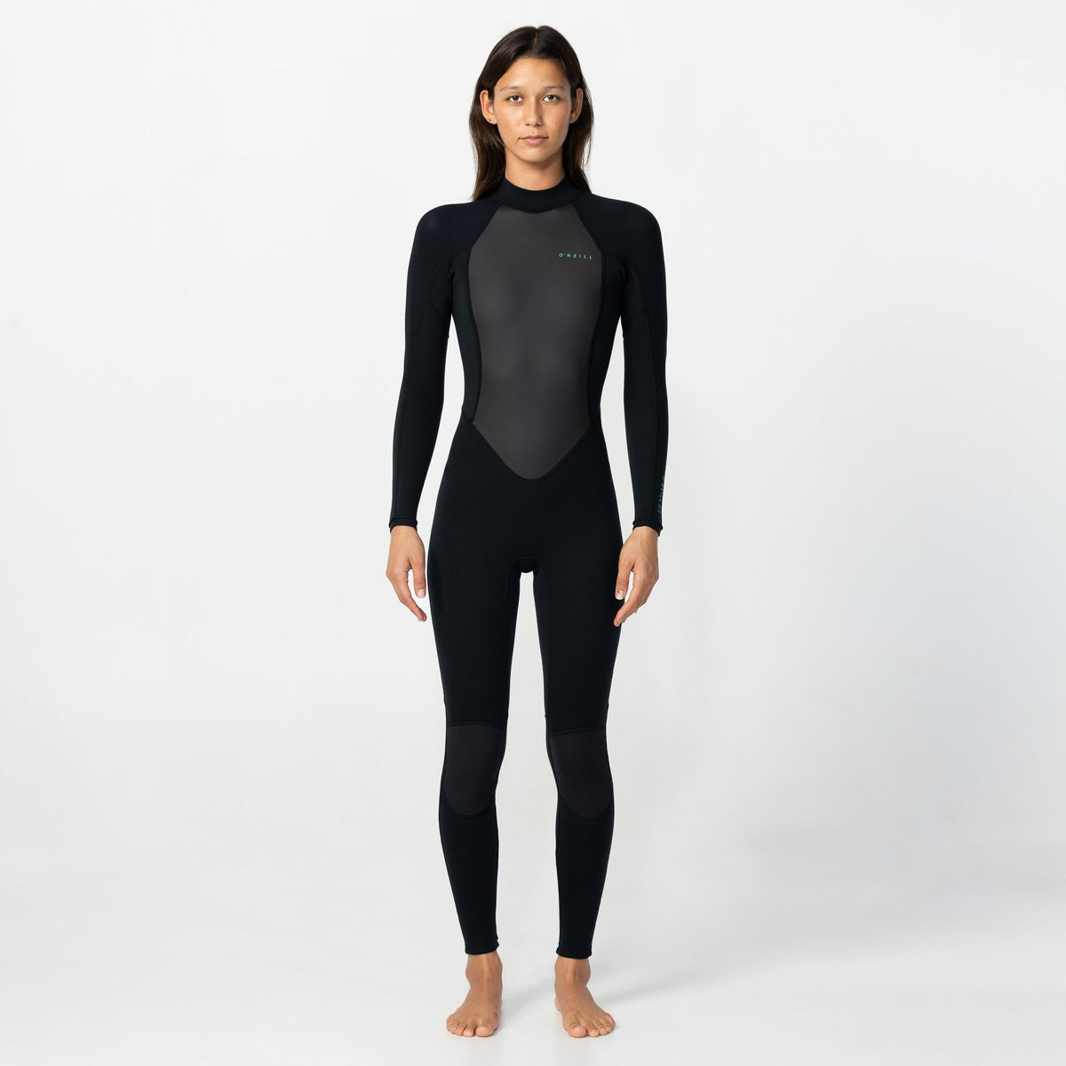 Womens Factor 3/2mm Steamer Back Zip Wetsuit - Black
