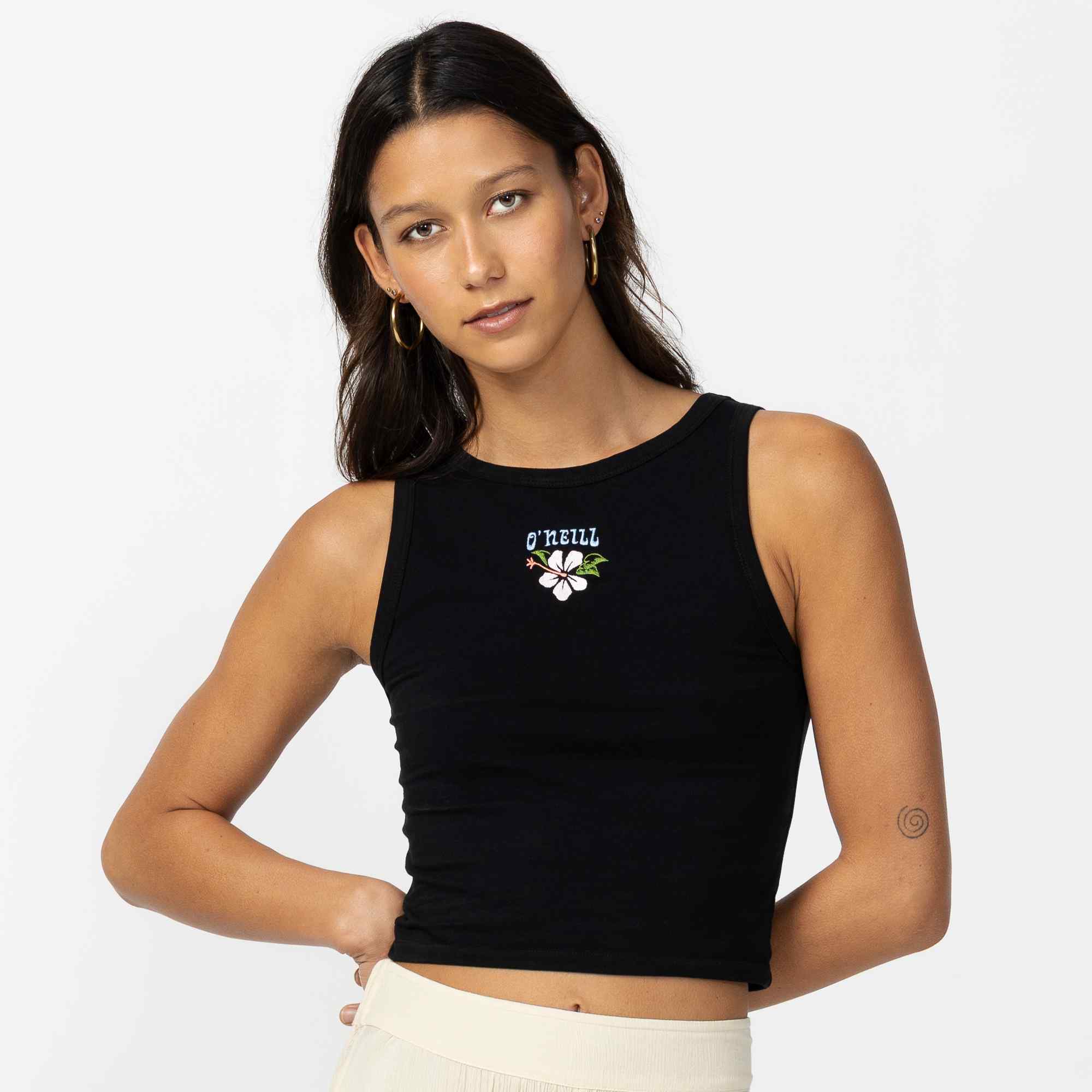 Women's First Bloom Singlet - Black