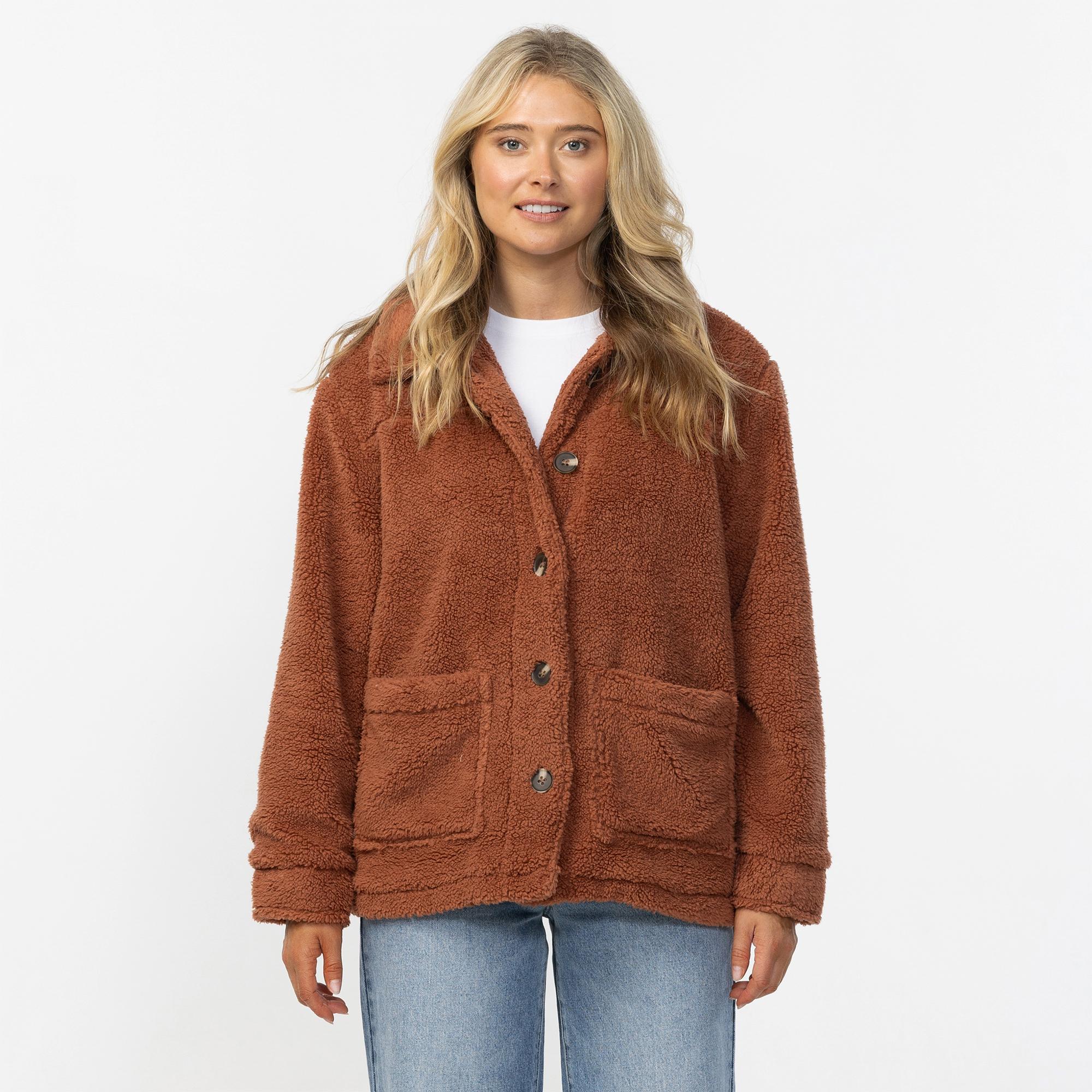 Women's Huxlee Solid Jacket - Rustic Brown