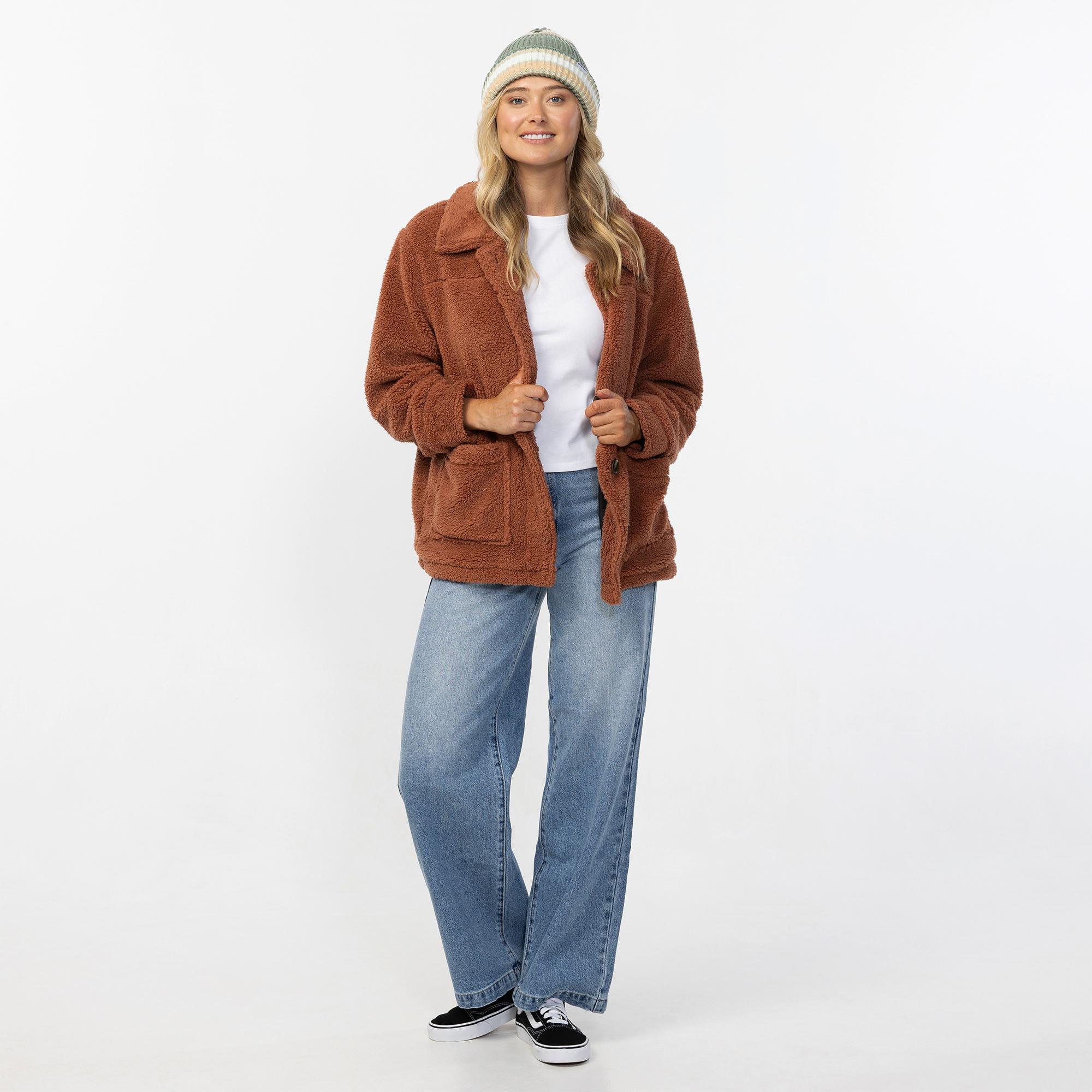 Women's Huxlee Solid Jacket - Rustic Brown