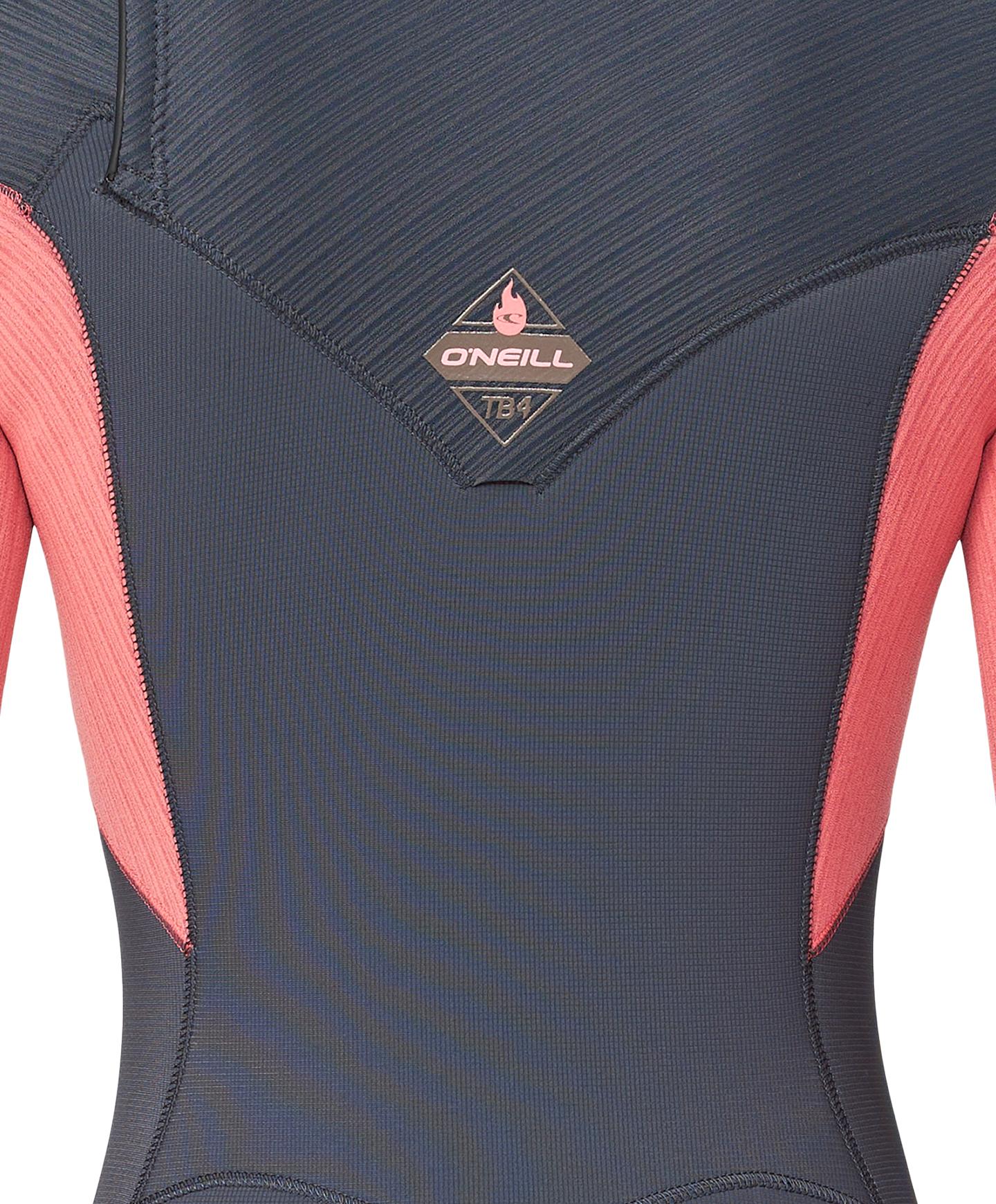 Women's HyperFire 4/3mm Steamer Chest Zip Wetsuit - Coral