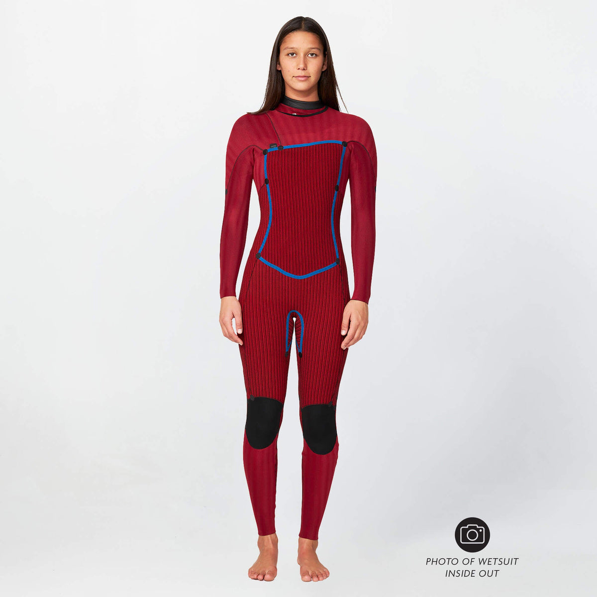 Women's HyperFire X 3/2mm Steamer Chest Zip Wetsuit - Black