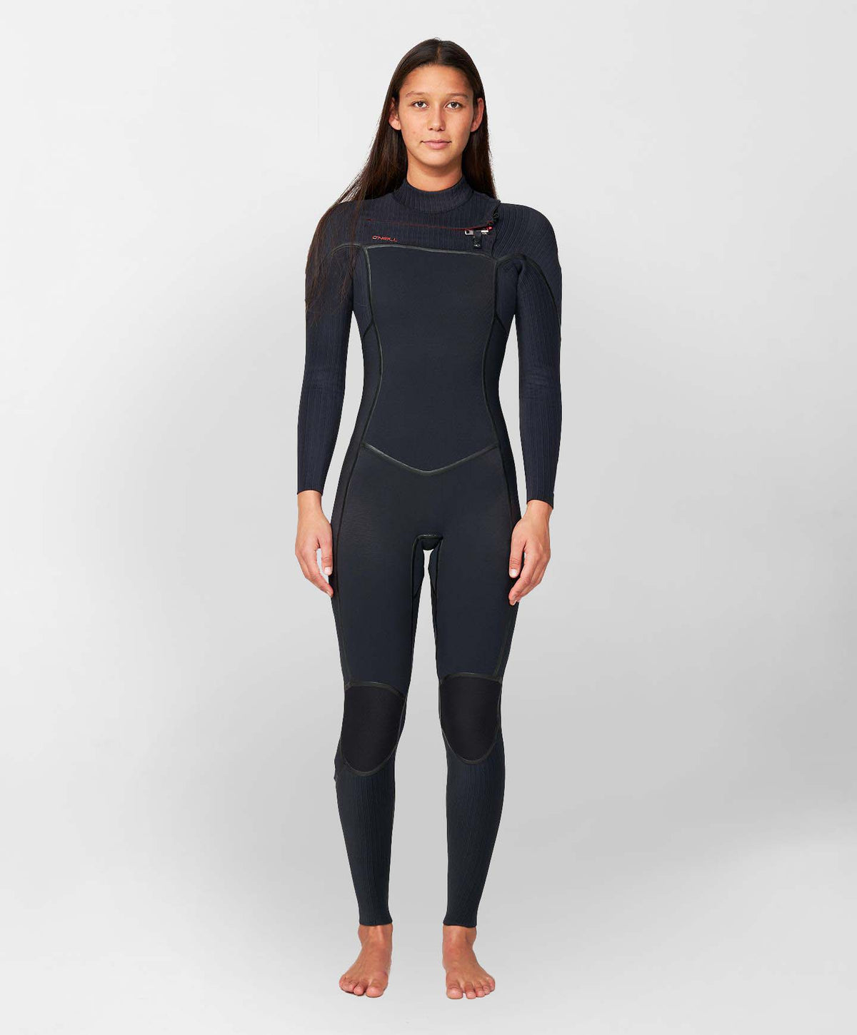 Women's HyperFire X 3/2mm Steamer Chest Zip Wetsuit - Black