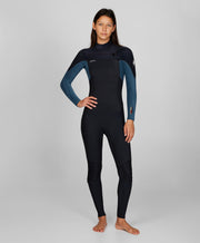 Women's HyperFire 3/2mm Steamer Chest Zip Wetsuit - Cadet