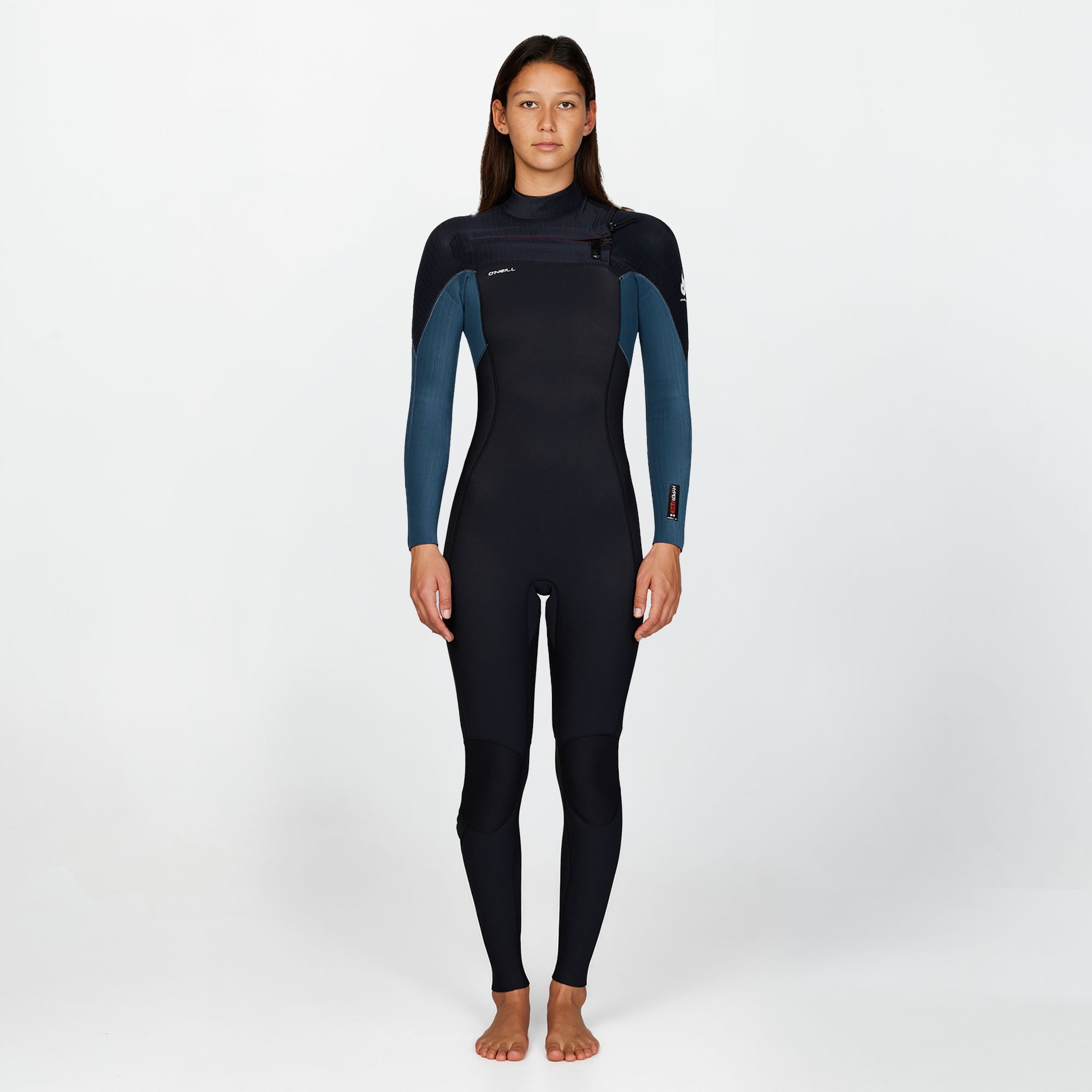 Women's HyperFire 3/2mm Steamer Chest Zip Wetsuit - Cadet