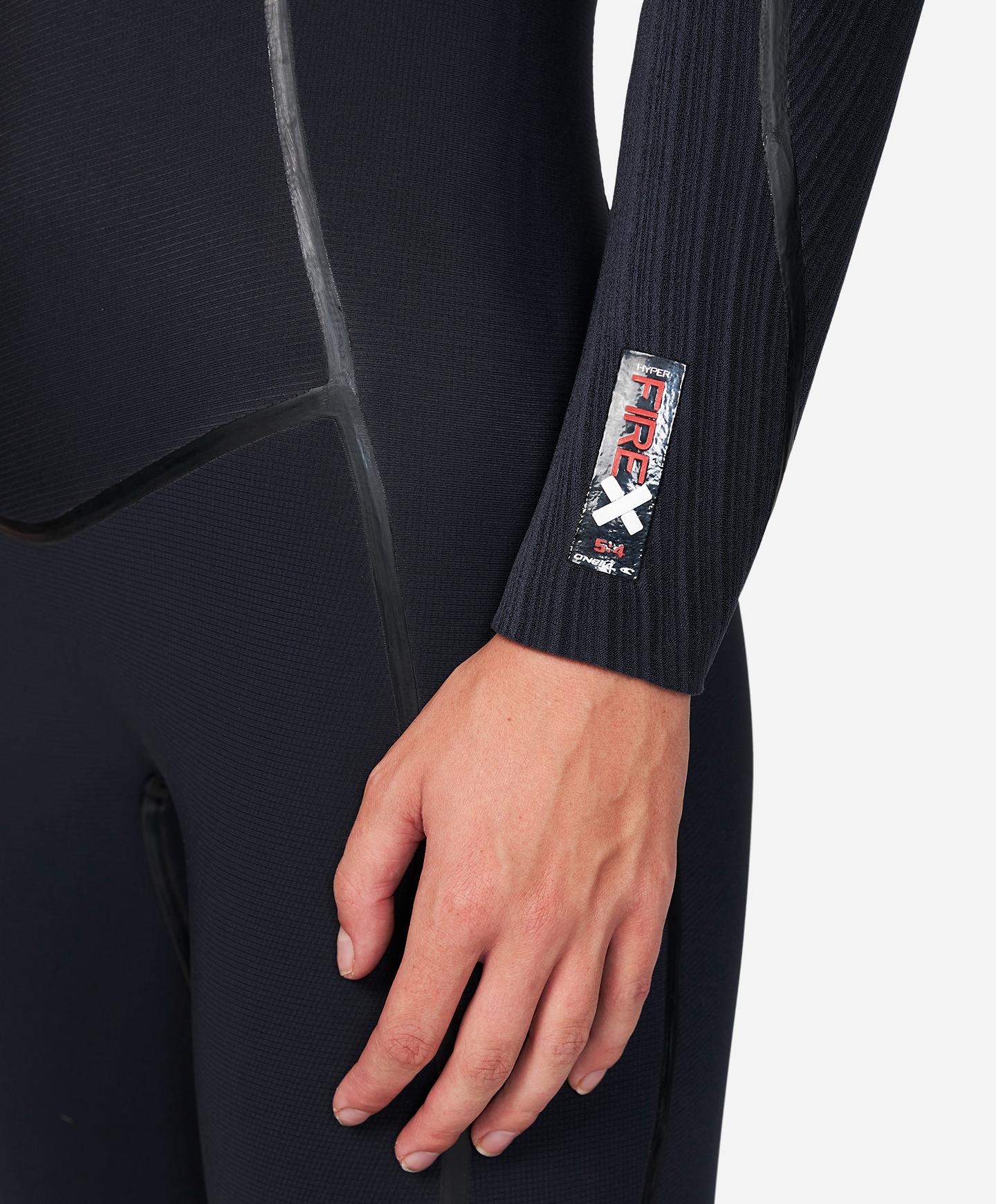 Women's HyperFire X 5/4mm Hooded Steamer Chest Zip Wetsuit - Black