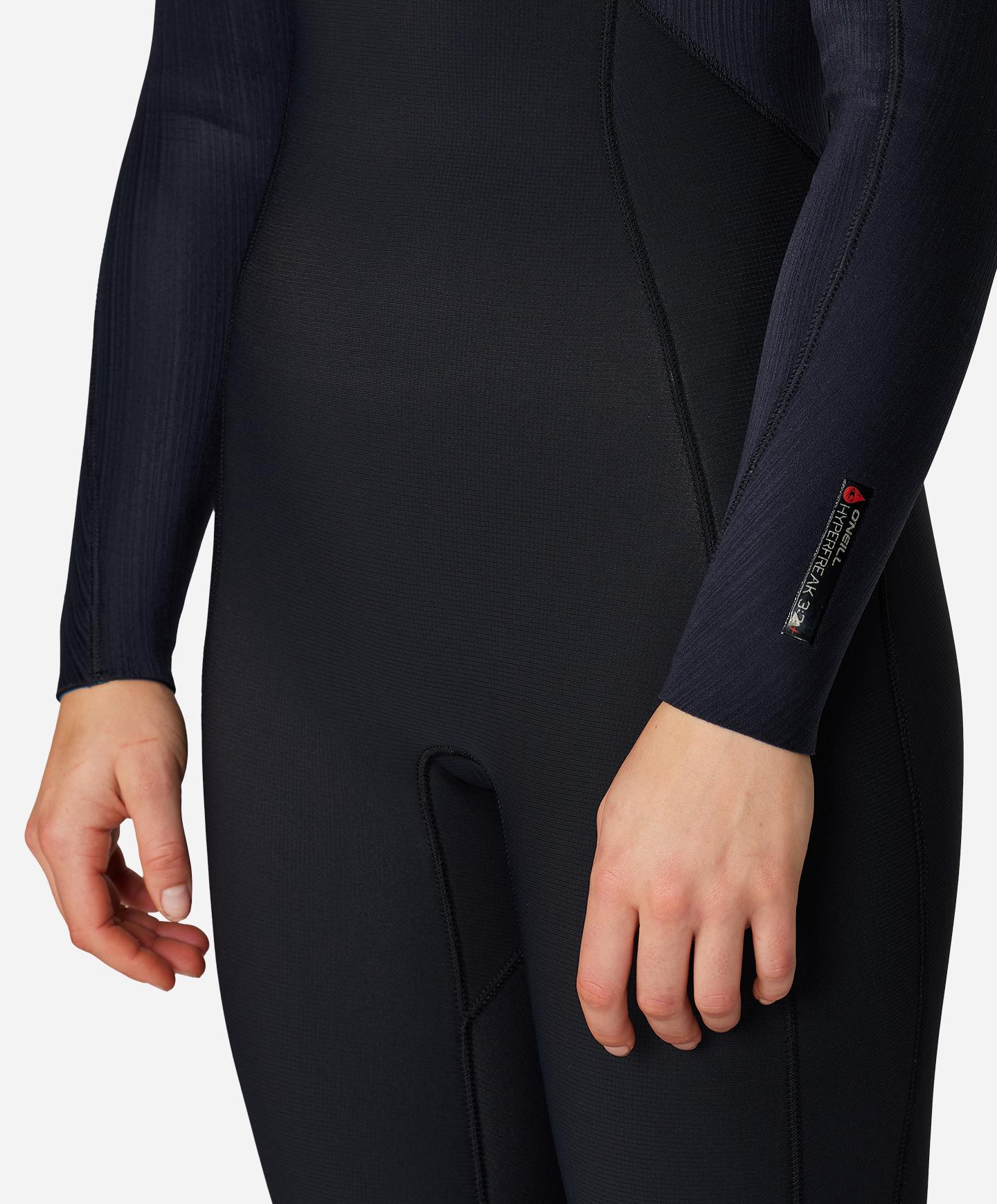 Womens HyperFreak 3/2+ Steamer Back Zip Wetsuit - Black