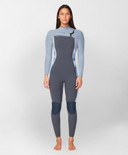 Women's HyperFreak 3/2+ Steamer Chest Zip Wetsuit - Storm Rider