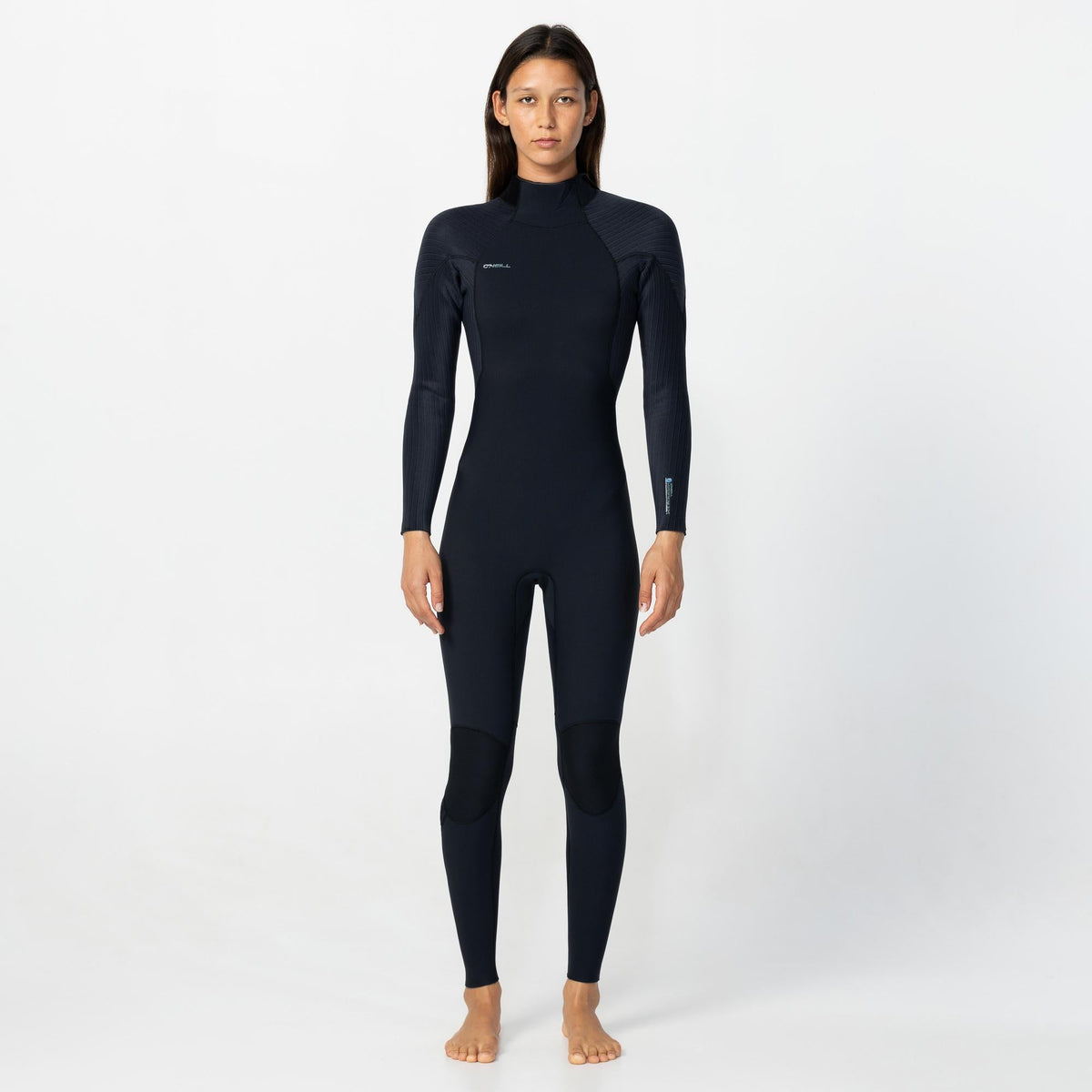 Womens HyperFreak 3/2+ Steamer Back Zip Wetsuit - Black