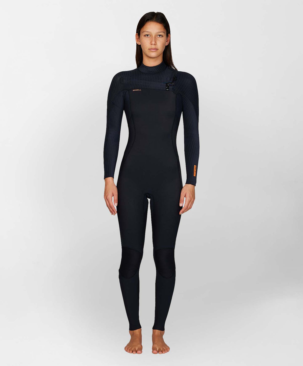 Womens HyperFreak 4/3+ Steamer Chest Zip Wetsuit - Black