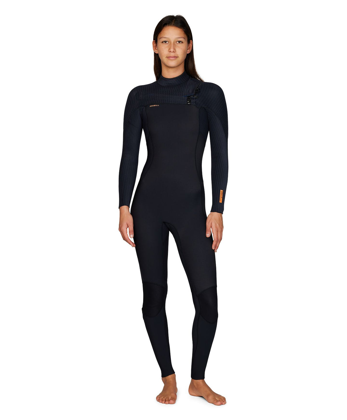 Womens HyperFreak 4/3+ Steamer Chest Zip Wetsuit - Black