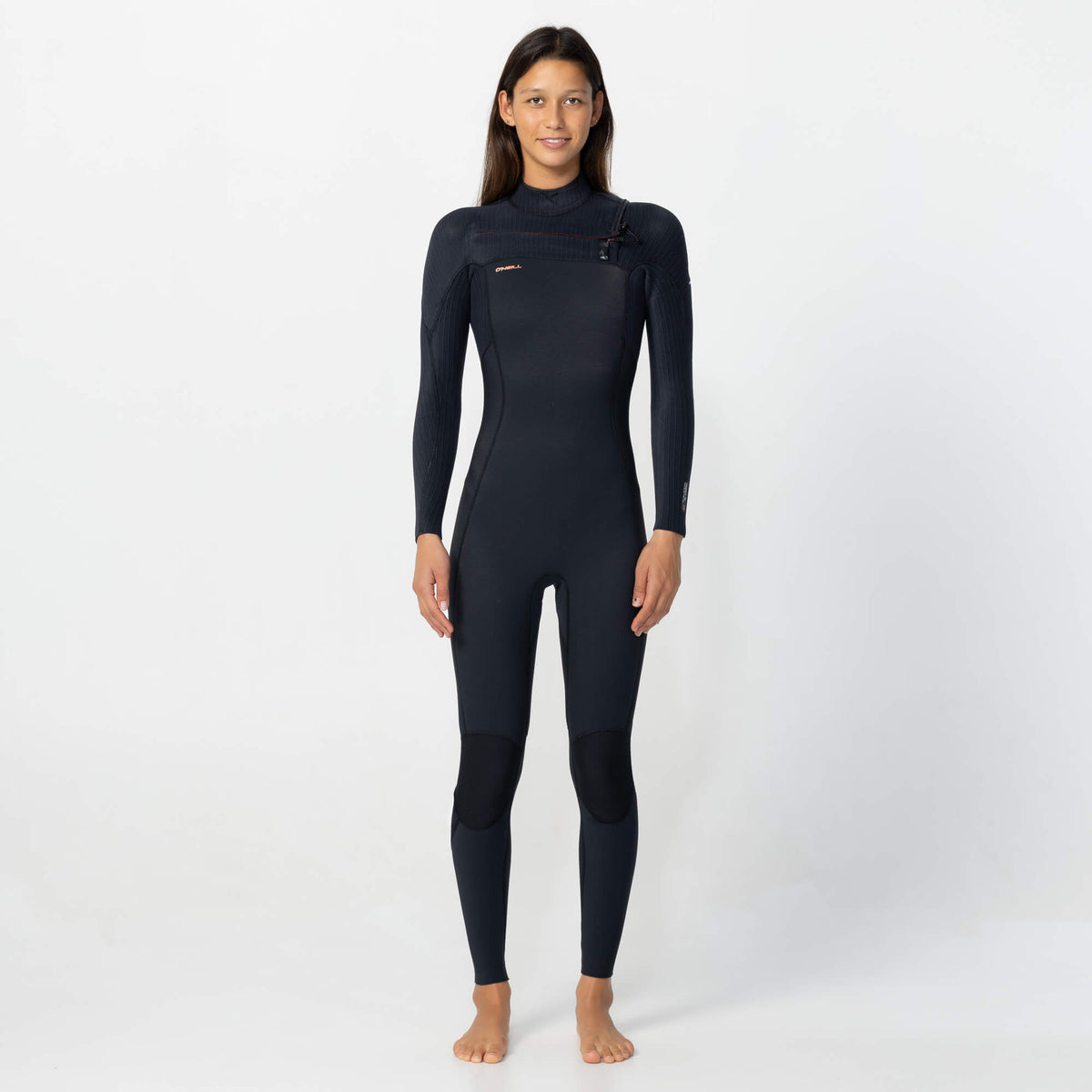 Women's HyperFire 3/2mm Steamer Chest Zip Wetsuit - Black