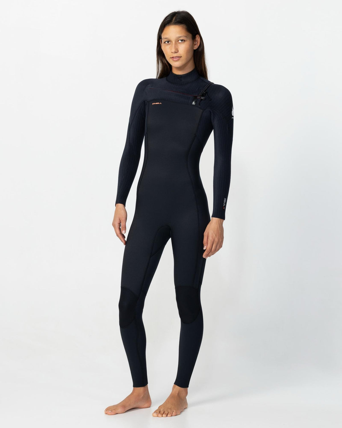 Women's HyperFire 3/2mm Steamer Chest Zip Wetsuit - Black