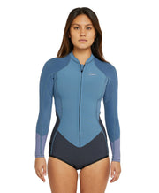 Women's HyperFreak FZ LS Spring Suit 2mm Wetsuit - Dusty Blue