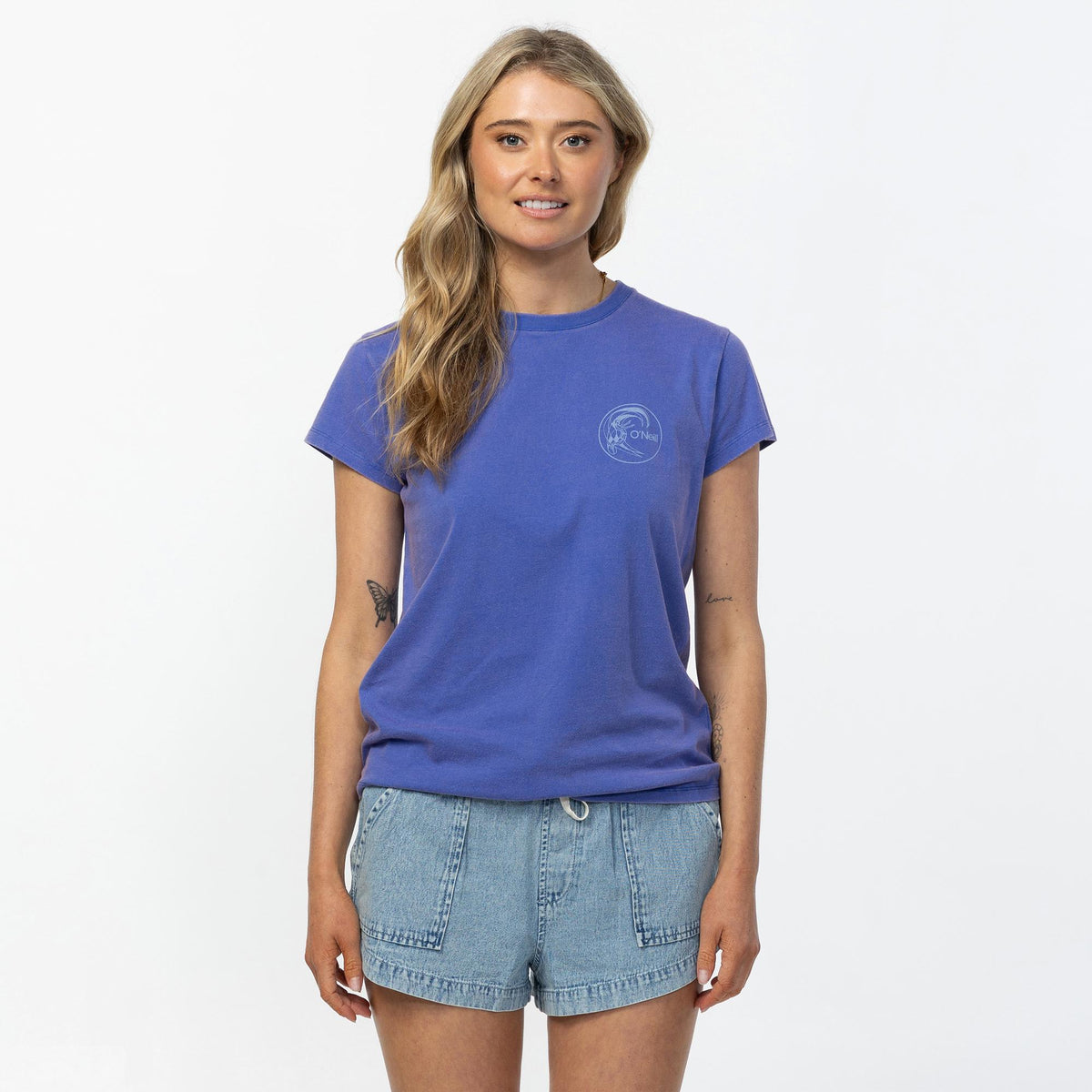 Women's OG Salty Circle Surfer Easy Tee - Sail Blue