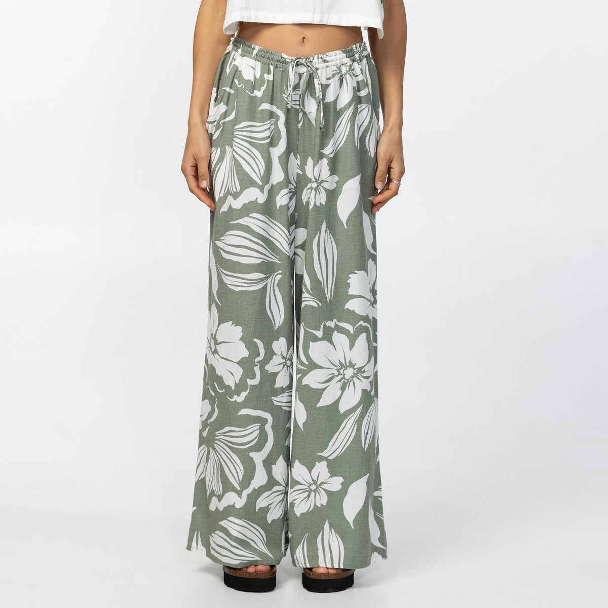 Women's Rosalie Floral Pant - Sea Spray