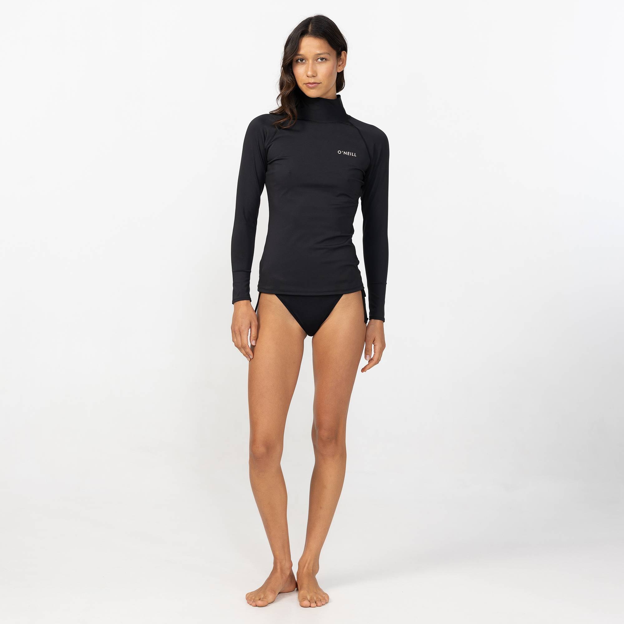 Women's Salina Premium High Neck UV Rash Vest - Black