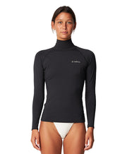 Women's Salina Premium High Neck UV Rash Vest - Black