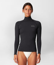 Women's Salina Premium High Neck UV Rash Vest - Black