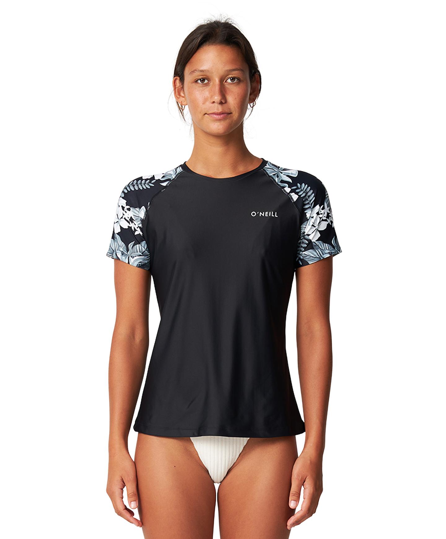 Women's Salina SS Surf Tee Rash Vest - Midnight