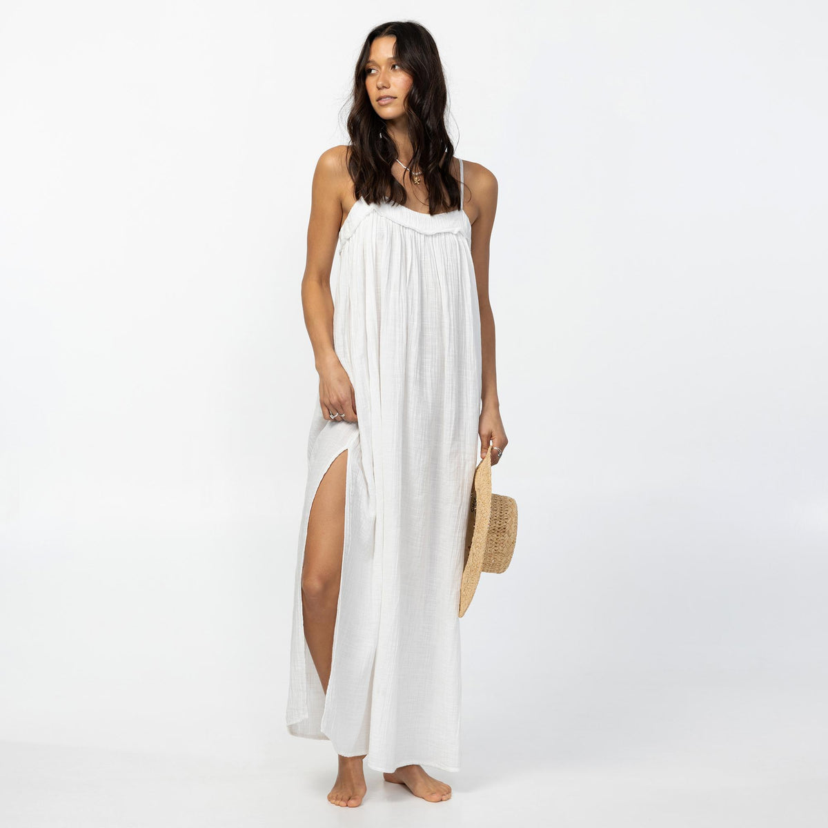 Women's Saltwater Solids Sai Maxi Dress - White