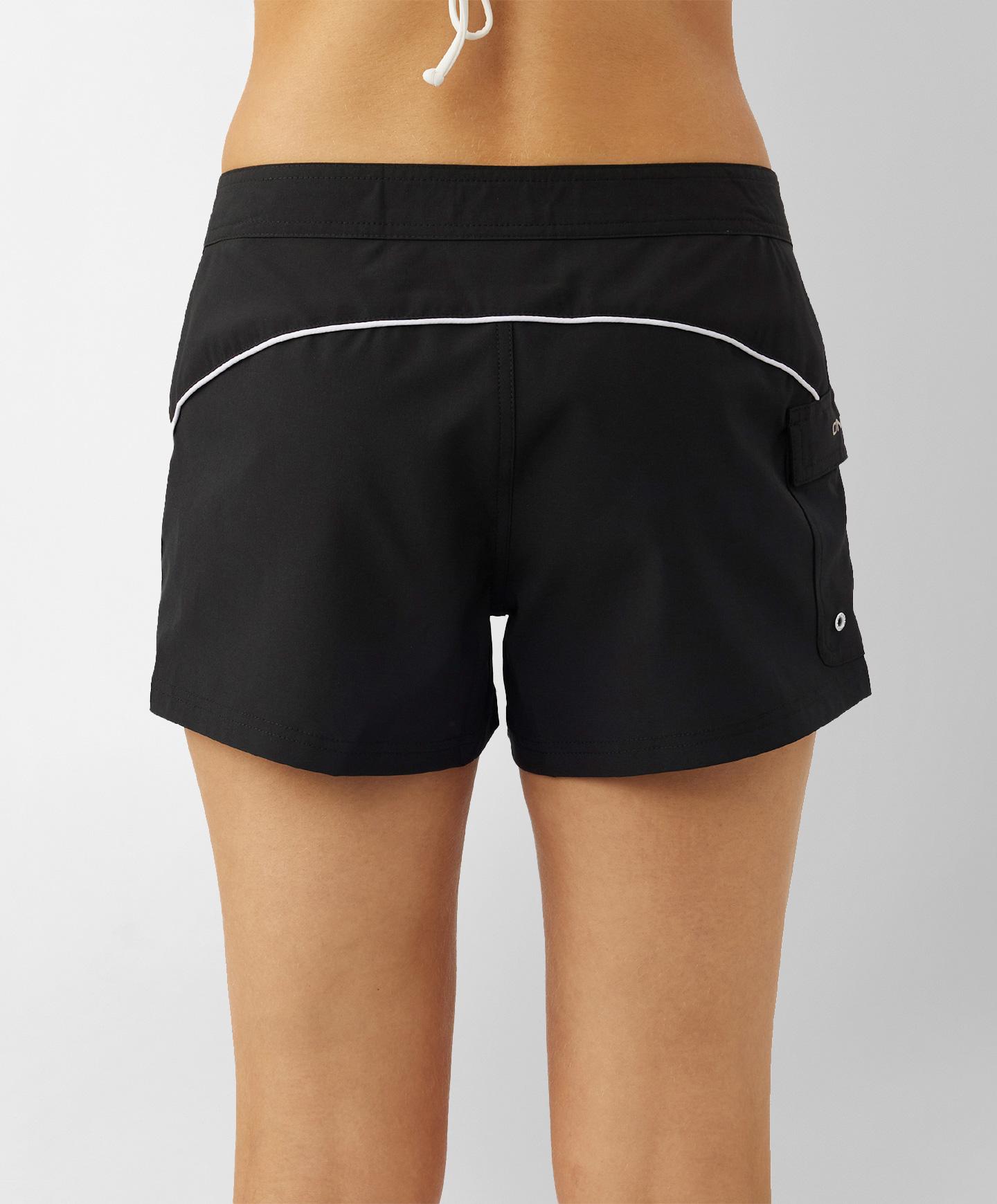 Women's Saltwater Solids Whitecap 3" Boardshorts - Black