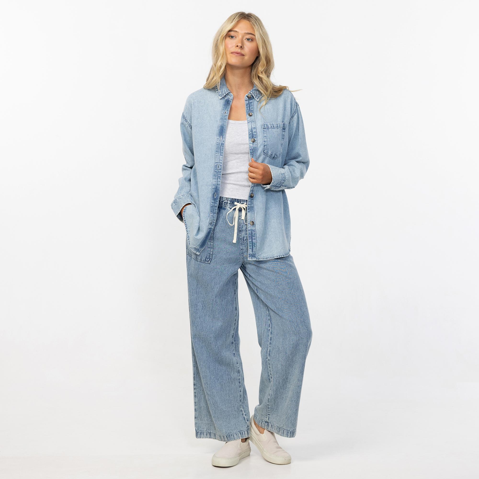 Women's Sevie Shacket Denim - Drifter Blue