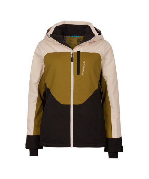 Buy Women's Diamond Snow Jacket - Peach Whip Colour Block by O