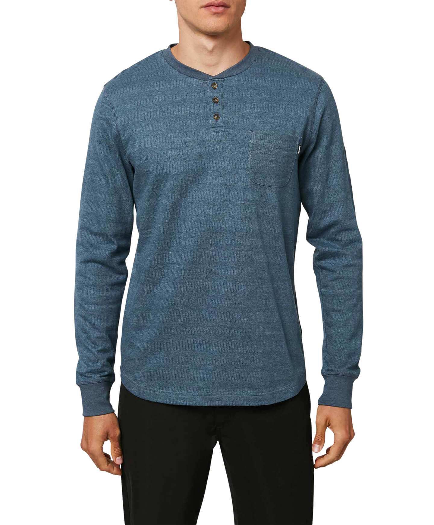 Clearview Henley Top - Cadet Blue