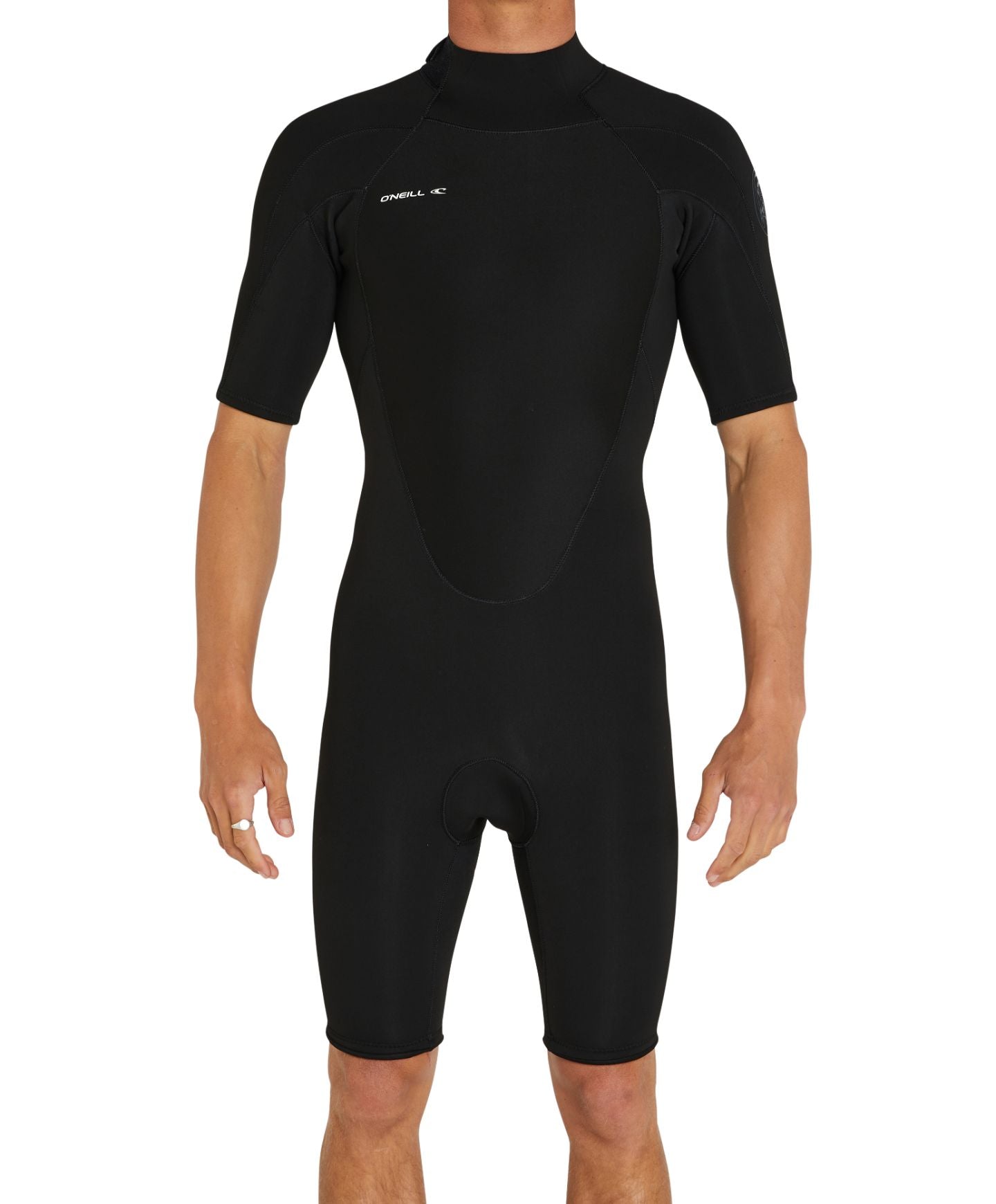 Defender Back Zip Short Sleeve Spring Suit 2mm Wetsuit - Black